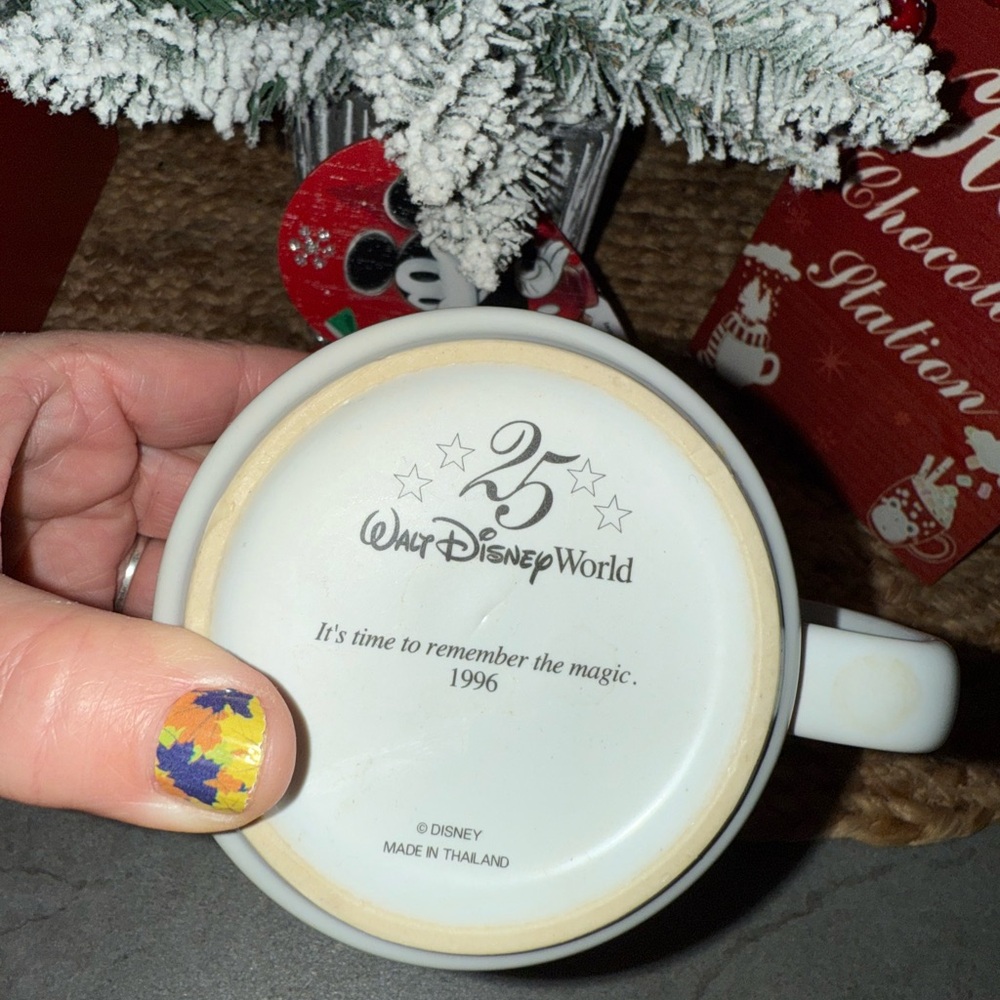 Vintage 25th Walt Disney World Collectible Mug 1996 Coffee Cup - Picture 6 of 6